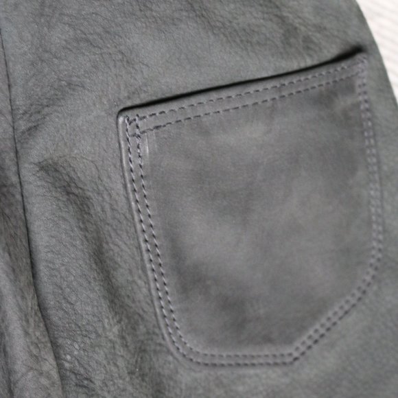 High-quality unworn black leather pants size XS. - Picture 9 of 16